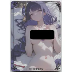 Goddess Story RELUCTANT Anime Waifu Card SR-03 Raiden Shogun Genshin Impact - Image 1