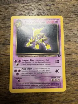Pokemon TCG Dark Alakazam Card 18/82 Non-Holo, Vintage, LP Condition - Image 1