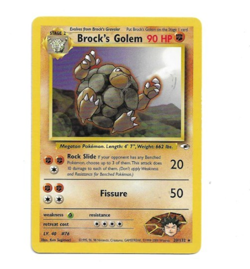 Pokemon Karte Brock´s Golem 20/132, 90HP, Gym Heroes. Englisch - Image 1