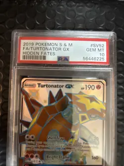 PSA 10 2019 Pokemon S & M Turtonator GX Sv52 Hidden Fates Pokemon Card - Image 2