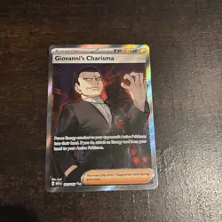 Pokemon TCG Scarlet & Violet 151: Giovanni's Charisma SR 197/165 NM/M - Image 1
