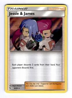 Jessie & James Hidden Fates #58 (2019) Holo NM Pokemon - Image 1