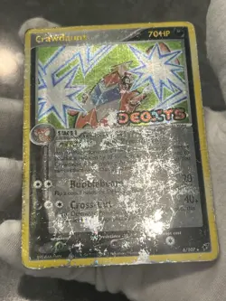 Pokemon TCG Crawdaunt 6/107 EX Deoxys Reverse Holo Damaged - Image 4