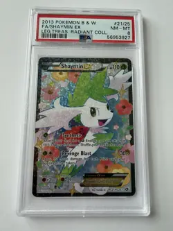 Pokemon Shaymin EX Legendary Treasures Radiant Collection RC21 - PSA 8 NM - Image 1