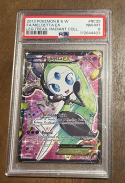 2013 Pokemon Meloetta EX RC25/RC25 Legendary Treasures: Radiant Collection PSA 8 - Image 1