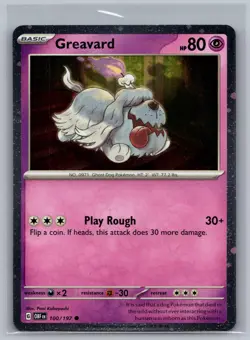 Greavard (Cosmos Holo) 100/197 Holo C Deck Exclusives Pokemon NM/M - Image 1