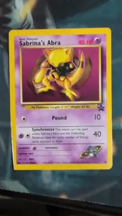 Sabrina's Abra 19 Promo Wizards Black Star Promos Pokemon DMG - Image 1
