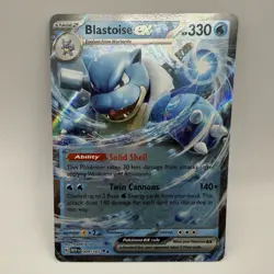 Pokemon TCG Blastoise EX 009/165 Sv: Scarlet & Violet 151 Double Rare Holo NM - Image 1
