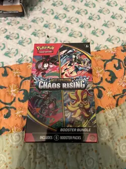 Pokemon TCG Factory Sealed Chaos Rising Booster Bundle (6 Packs) In Hand - Image 1