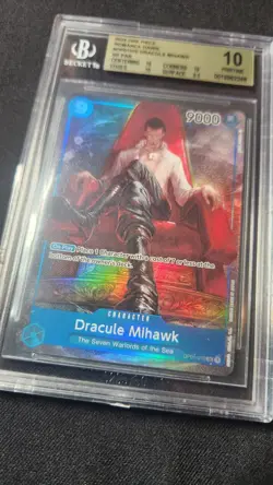 Bgs 10 Dracule Mihawk Pre Errata Romance Dawn Op01-070 - Image 2
