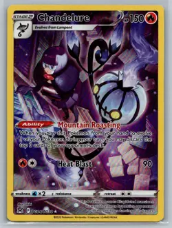 Pokemon TCG - Chandelure Trainer Gallery TG04/TG30 - Lost Origin HOLO - Image 1