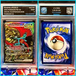 Roaring Moon ex 162/131 Pokemon PRE EN Special Illustration Rare - Grade 9 Mint - Image 3