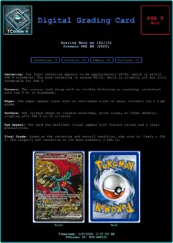 Roaring Moon ex 162/131 Pokemon PRE EN Special Illustration Rare - Grade 9 Mint - Image 4