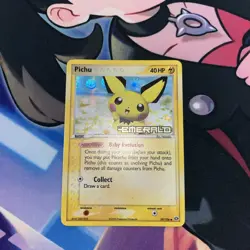 Pokemon TCG EX Emerald Pichu Stamped Reverse Holo Card 59/106 (2005) - Image 1