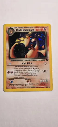 #6 Dark Charizard 4/82 Team Rocket 2000 Holo Rare WOTC Pokemon Card TCG - Image 1