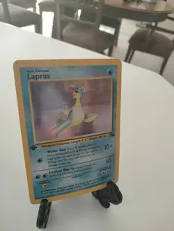 Pokemon TCG Lapras 10/62 Pokemon Fossil Holo First Edition - Image 1