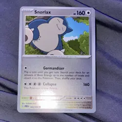 Pokemon TCG Snorlax 063/082 POR Basic Holo Card English - Image 1