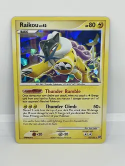 Pokemon TCG Raikou Secret Wonders 16/132 Cracked Ice Holo Rare NM - Image 1