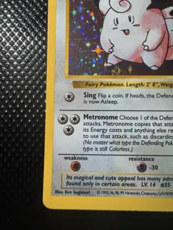 Pokemon TCG Clefairy Base Set Shadowless 5/102 Holo Rare 40 HP English - Image 5