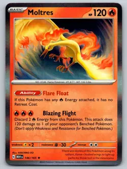 Moltres 146/165 Rare 151 Pokemon Holo Near Mint - Image 1