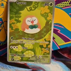 Pokemon TCG Rowlet 090/088 Surging Sparks Illustration Rare Holo English - Image 2