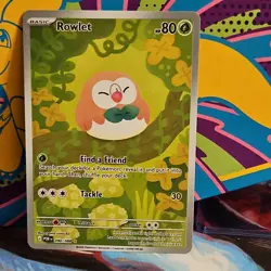 Pokemon TCG Rowlet 090/088 Surging Sparks Illustration Rare Holo English - Image 3