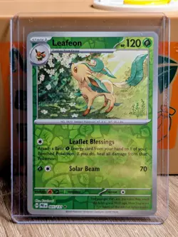 Pokemon TCG * SV Prismatic Evolutions * 005/131 Leafeon Rare * REVERSE HOLO - Image 1