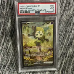 The Pokemon Company Meloetta ex 167/086 SV Black Bolt SIR Holo English PSA 9 - Image 1
