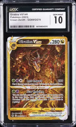 2023 POKEMON CROWN ZENITH #GG69 GIRATINA VSTAR CGC 10 - Image 1