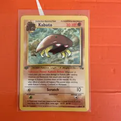 Pokemon TCG Kabuto 50/62 1st Edition Fossil Set Common WOTC 1999 Vintage - Image 1