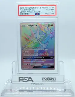 POKEMON ULTRA PRISM DIALGA GX #164 SECRET RARE HOLO PSA 10 GEM MINT #44323598 - Image 2