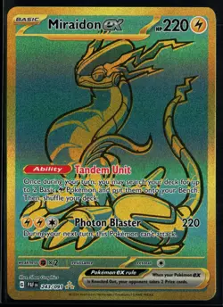 Miraidon ex 243/091 Paldean Fates Hyper Rare Pokemon - Image 1