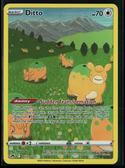 Ditto GG22/GG70 Crown Zenith Galarian Gallery Trainer Gallery Rare Holo Pokemon - Image 1
