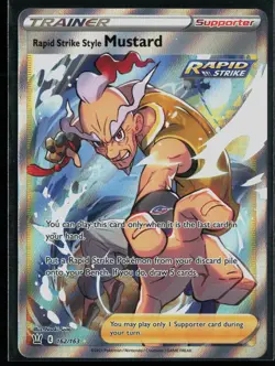 Rapid Strike Style Mustard 162/163 Battle Styles Rare Ultra Pokemon - Image 1
