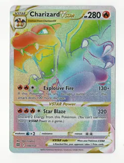 Pokemon: Charizard VSTAR (Secret) 174/172 Rainbow Rare Brilliant Stars NM/M - Image 1