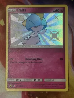 Ralts SV34/SV94 Shiny Rare Hidden Fates Shiny Vault Pokemon Holo NM - Image 1