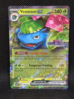 Pokemon TCG VENUSAUR EX 001/142 Stellar Crown Stamped Promo - Image 1