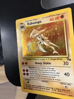 Pokemon TCG Kabutops Holo Rare Card 9/62 Fossil Unlimited 1999 Vintage - Image 3