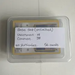 Pokemon TCG Base Set 56 Card Bundle No Duplicates Vintage Collection 1999 WOTC - Image 1