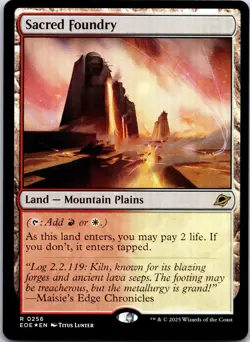 Sacred Foundry 256 Rare Edge of Eternities Magic: The Gathering Foil Near Mint - Image 1