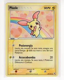 ~ITA~ ITALIAN Plusle Hidden Legends 69/101 Pokemon Card (G4) Mint! - Image 1