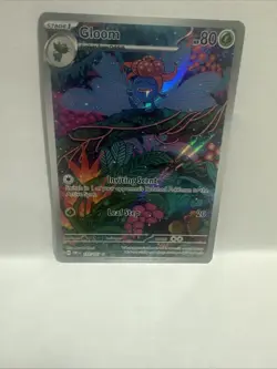 Pokemon Gloom 198/197 Obsidian Flames Illustration Rare Full Art Card NM - Image 1