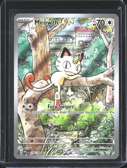 Meowth 106/094 Illustration Rare Phantasmal Flames Pokemon NM/M - Image 1
