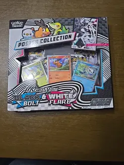 Pokemon TCG SV10.5 Black Bolt & White Flare Unova Poster Collection Box Sealed - Image 1