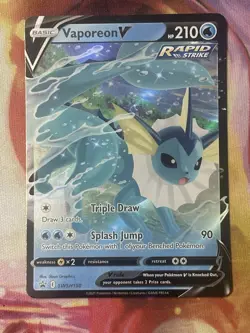Vaporeon V Holo SWSH150 Sword & Shield Promo Card Pokemon TCG - Image 1