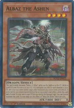 Yugioh - Albaz the Ashen (Super Rare) (1st Edition) - POTE-EN011 (P) - Image 1