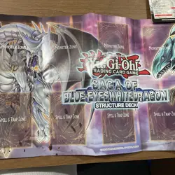 Yugioh Saga Of Blue-Eyes White Dragon Playmat/Poster +Bonus FREE SHIPPING! - Image 3