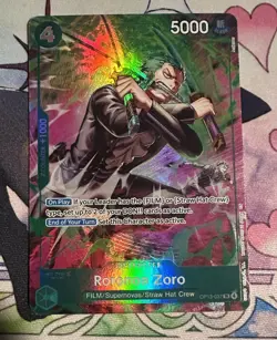 Bandai One Piece CCG Roronoa Zoro OP13-037 Holo Character Card 5000 Power - Image 1