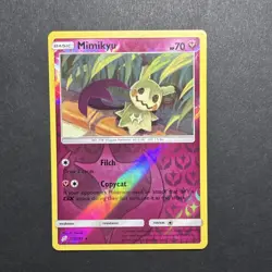 Pokemon Cards Mimikyu 112/181 Reverse Holo Team Up Sun & Moon LP 2 - Image 1