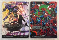 Lot of 8 MTG Marvel SpiderMan Card Borderless Full Art -Relentless Assault Shock - Image 2